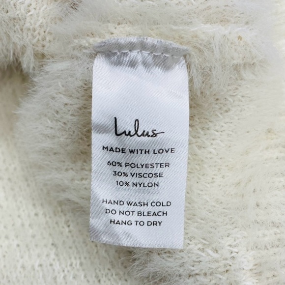 Lulus Favorite Forecast Ivory Eyelash Knit Cutout Sweater - Picture 9 of 11